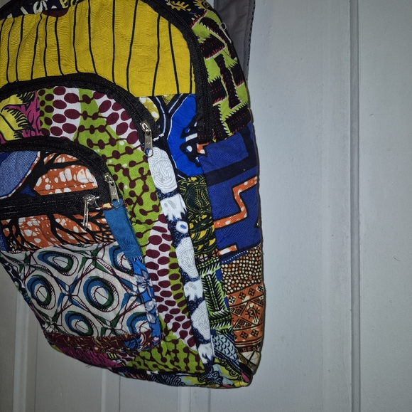 Ankara Delights African Print Backpack - Large - Picture 3 of 8